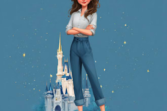 draw your portrait or your character in disney style