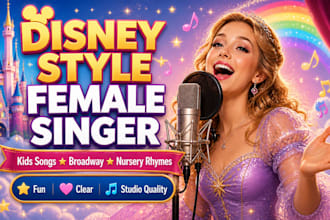 sing disney song, kid song, musical theatre, broadway, nusery rhymes, opera song