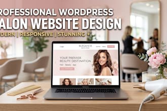 create wordpress salon website, design salon website, beauty website salon, site