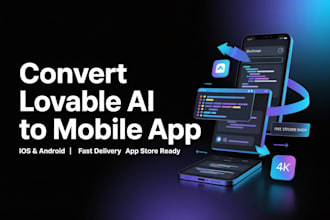 convert your lovable ai web app to ios and android mobile app with deployment