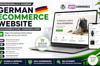 build ecommerce website, germany wooecommerce website, german wordpress website