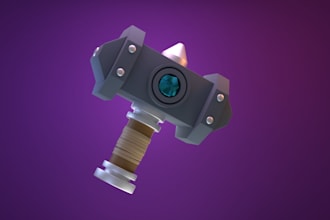 create stylized 3d props and objects