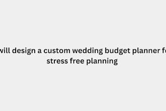 design a custom wedding budget planner