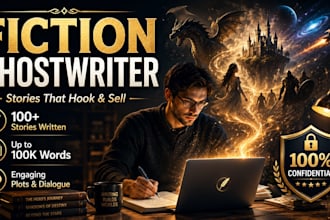 professionally ghostwrite your fiction story, novella, or novel