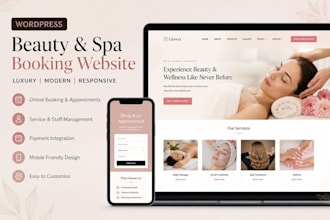 design luxury spa saloon booking wordpress website