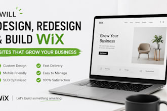 build create fix wix website redesign wix online store landing page
