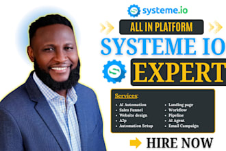 be your systeme io sales funnel expert, email campaign, workflow systeme io crm