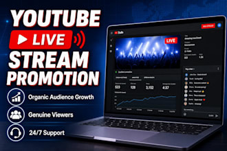 promote youtube live stream to targeted audience for increase live viewers