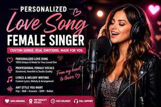 write and record a personalized love song with female singer