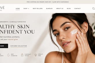 design shopify skincare store shopify beauty store shopify skincare website