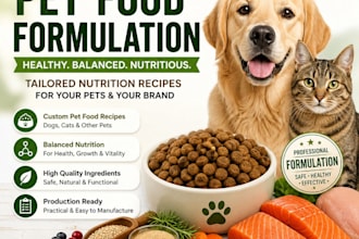 develop pet care formulations for grooming and health products