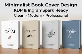 design minimalist KDP and ingramspark book covers on canva