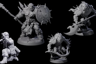 sculpt 3d miniatures tabletop figurines 3d models dnd warhammer for 3d printing