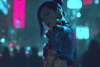 making a cyberpunk character art