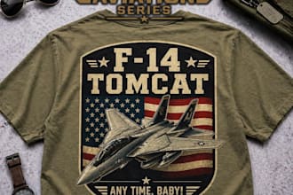 do vintage t shirt, fighter jet, military and aviation logo