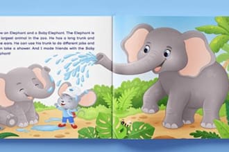 design children story book illustration 3d watercolor book cover 2d illustration