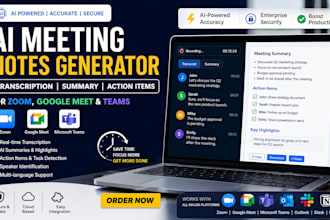 create ai meeting notes generator transcription zoom google meet teams