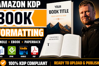 do book formatting kindle ebook pdf paperback for amazon kdp layout design