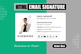 create custom HTML and animated email signature