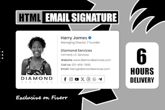 create custom HTML and animated email signature