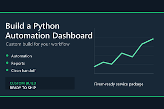build a python automation dashboard