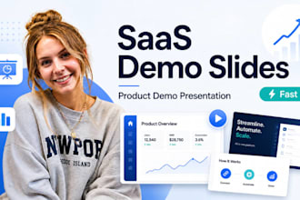 design saas product demo conversion presentation, saas demo slides fast