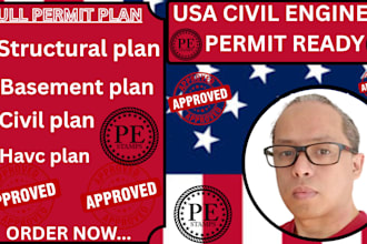 do licensed engineer permit drawing, civil and structural engineer for USA city