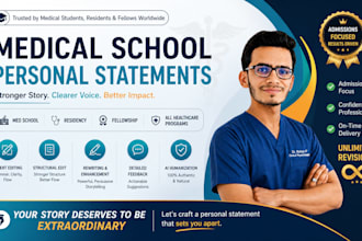 edit your medical, residency, fellowship personal statement