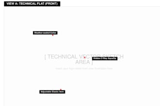 create a precise fashion tech pack until accurate size grading