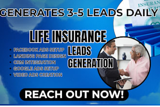 life insurance leads, life insurance facebook ads, google ads, video ads