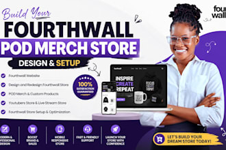 fourthwall store with premium branding design pod merch creator store website
