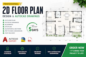 draft detailed 2d floor plans from image to cad architectural blueprint layout