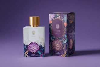 create modern product packaging design with dieline