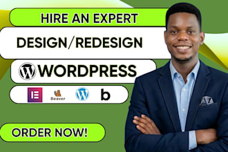 build redesign wordpress business website with bricks beaver builder elementor