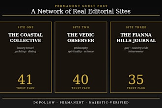 publish guest post on 1 of 3 high trust flow editorial websites