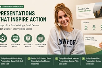 design nonprofit fundraising presentation, donor pitch deck slides fast