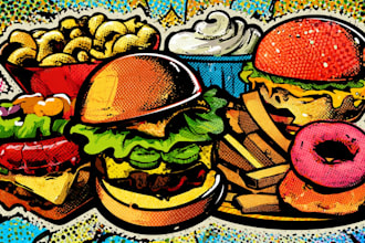 food pop art of your food pop art