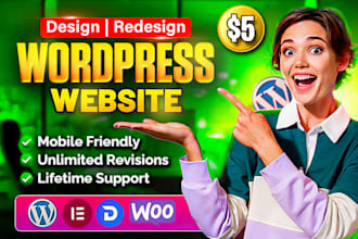build wordpress website, create wordpress business website