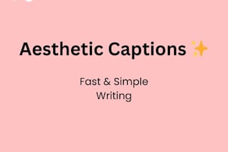 write captions, contents or rewrite notes fast