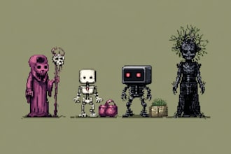 do pixel art monsters or character