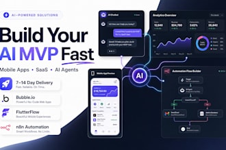 build rapid ai mvp, mobile mvp using flutterflow bubble n8n low code no code