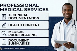 write and organize professional medical and health documents