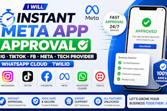 instant meta app approval ig tiktok fb meta tech provider whatsapp cloud twilio