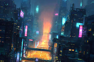 make a cyberpunk city