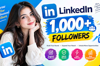 promote 1,000 linkedin followers manually