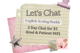 be your kind english texting buddy for daily conversation practice