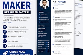 be your CV maker and create an ats friendly CV or resume