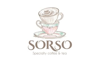 design coffee shop speciality tea logo