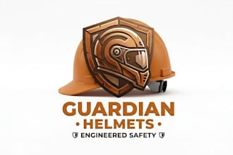 create a high safety helmet logo for your brand