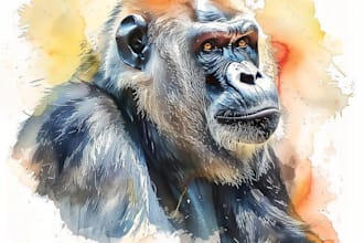 draw realistic animal illustration in watercolor